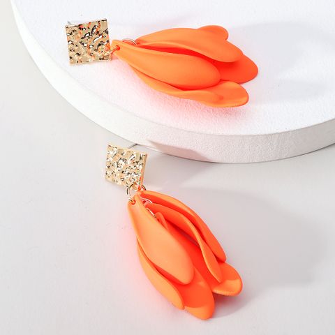 1 Pair Elegant Cute Romantic Petal Tassel Zinc Alloy Drop Earrings