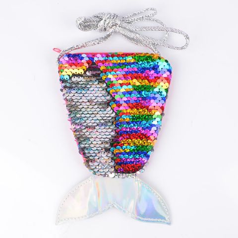 Girl's Mermaid Sequin Zipper Coin Purses