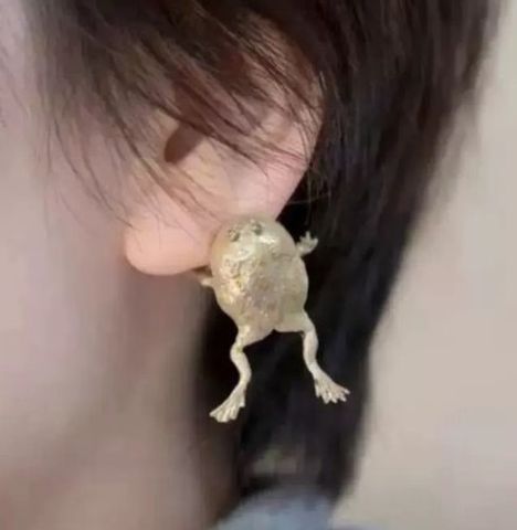 1 Pair Cute Frog Enamel Alloy Ear Studs