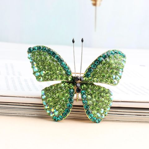 Elegant Butterfly Alloy Inlay Alloy Unisex Brooches