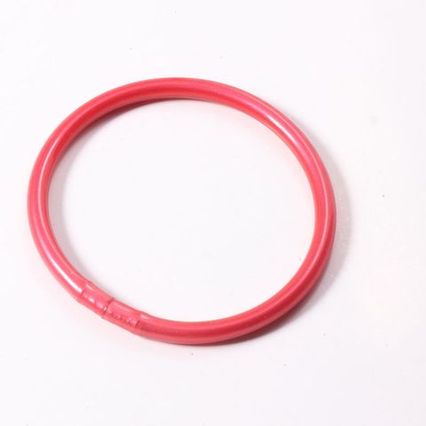 Simple Style Round Solid Color Silica Gel Women's Buddhist Bangle