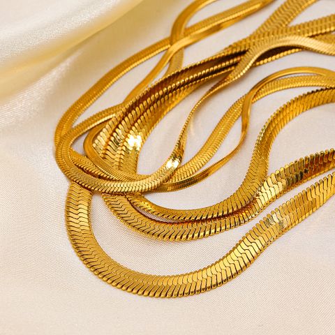 Edelstahl 304 18 Karat Vergoldet Basic Überzug Geometrisch Halskette