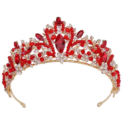 Bridal Crown Alloy Inlay Artificial Crystal Rhinestones Crown