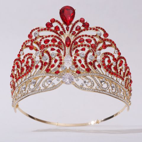 Queen Bridal Crown Alloy Inlay Artificial Crystal Rhinestones Zircon Crown