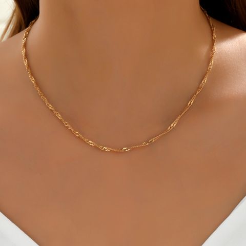 Wholesale Jewelry Elegant Solid Color Iron Chain Necklace