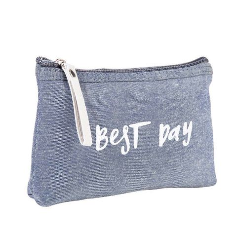 Women's All Seasons Canvas Solid Color Basic Square Zipper Cosmetic Bag