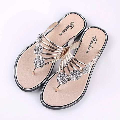 Women's Sexy Solid Color T-strap Casual Sandals