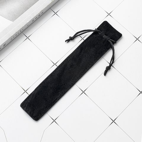 Velvet Pencil Bag Wholesale Gift Crystal Pen Buggy Bag Double-sided Thickened Fleece Cloth Pen Copper Pen Drawstring Bag Spot