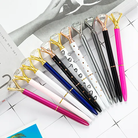 Fashion Big Diamond Metal Ballpoint Pen 1 Piece