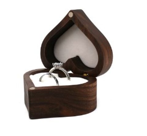 Retro Formal Heart Shape Wood Wholesale Jewelry Boxes