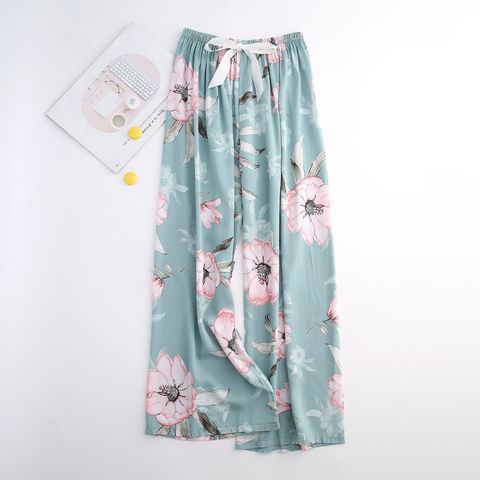 Casual Simple Style Flower Printing Pajama Pants