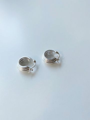 1 Pair Ig Style Geometric Plating Sterling Silver Earrings