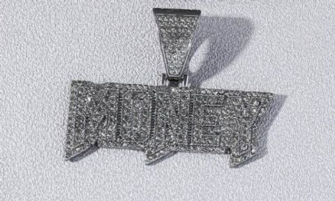 Hip-hop Letter Alloy Plating Inlay Rhinestones Men's Pendant Necklace Necklace Pendant