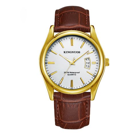 Casual Solid Color Double Side Snaps Quartz Men's Watches