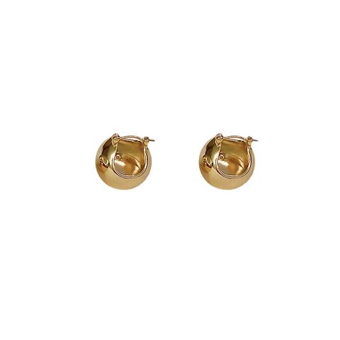 Commute Solid Color Metal Plating Women's Ear Studs 1 Pair