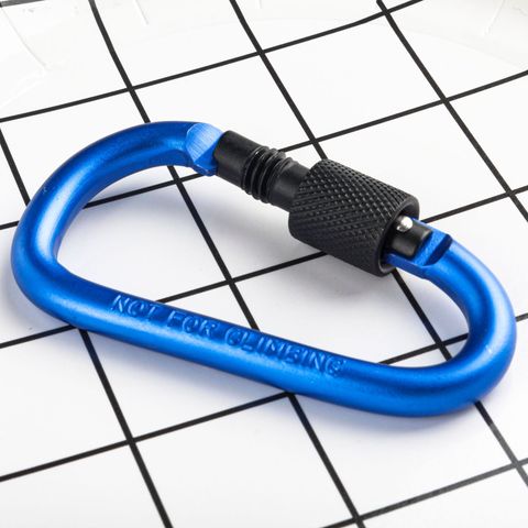 Daily Simple Style Solid Color Aluminum Material Carabiner