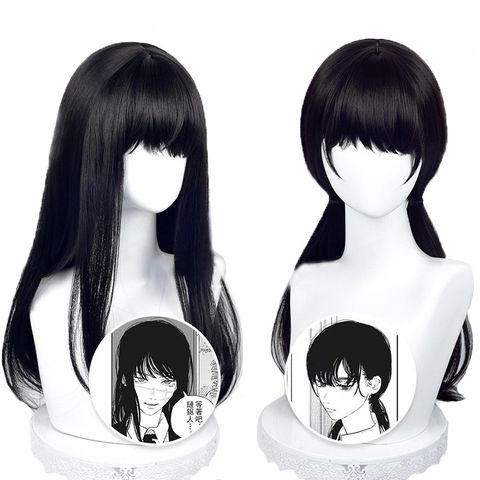 Women's Japanese Style Sweet Masquerade Street Cosplay High Temperature Wire Centre Parting Long Straight Hair Wigs