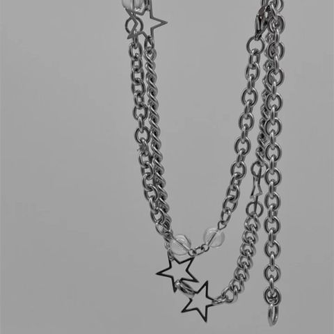 Streetwear Star Titanium Steel Plating Women's Necklace