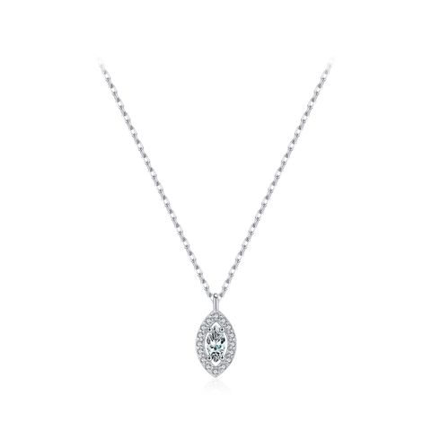 Simple Style Eye Sterling Silver Plating Zircon 14k Gold Plated Pendant Necklace