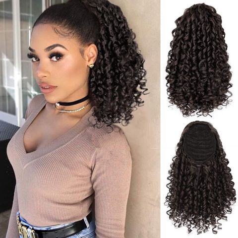 Women's African Style Casual Carnival Street High Temperature Wire Long Curly Hair Wigs
