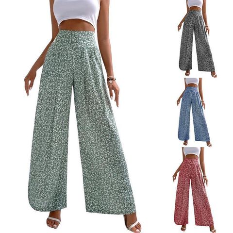Women's Daily Casual Ditsy Floral Full Length Printing Casual Pants