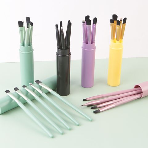 Simple Style Artificial Fiber Aluminum Makeup Brushes 5 Pieces Set