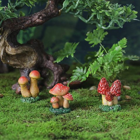 Vacation Pastoral Simple Style Mushroom Resin Simulation Ornaments