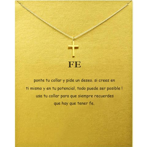 Simple Style Cross Alloy Plating Gold Plated Unisex Pendant Necklace