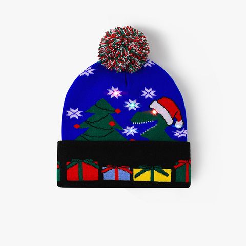 Unisex Casual Christmas Hat Christmas Tree Eaveless Wool Cap
