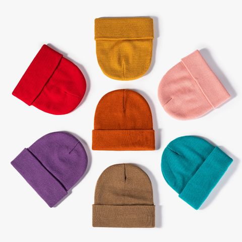 Women's Classic Style Solid Color Eaveless Wool Cap