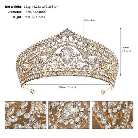 Lady Bridal Shiny Crown Alloy Diamond Crown