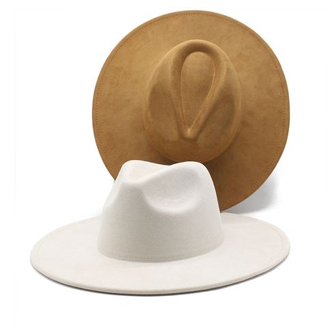للجنسين نمط خمر أسلوب الباروك النمط العرقي اللون الصامد طنف واسعة قبعة فيدورا