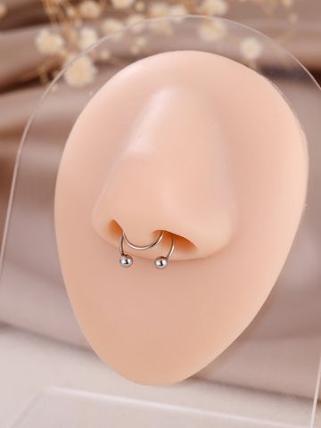 Retro Solid Color Stainless Steel Nose Ring