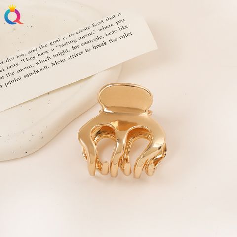 Fashion Letter Metal Plating Hair Claws 1 Piece