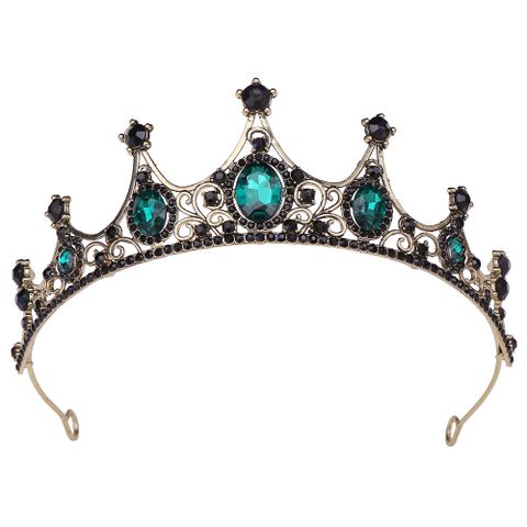 Retro Lady Bridal Crown Alloy Diamond Crown