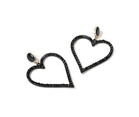 1 Pair Simple Style Flower Inlay Metal Rhinestones Earrings