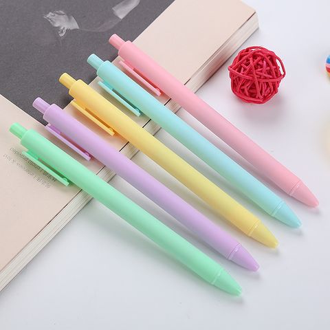 Simple Style Creative Macaron Color Press Student Gel Pen 1 Piece