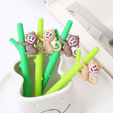 Cute Creative Cartoon Monkey Tree Soft Glue Gel Pen 1 Piece