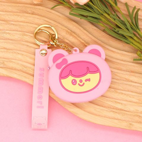 Sweet Color Block Silica Gel Patchwork Keychain