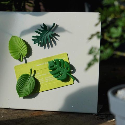 Novelty Simple Style Leaves Synthetic Resin Fridge Magnet