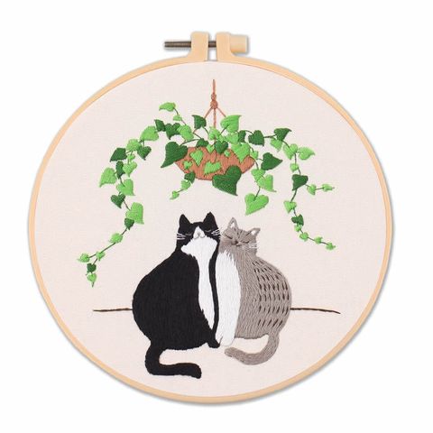 New Arrival Embroidery Material Kit Cat Pattern Cross Stitch
