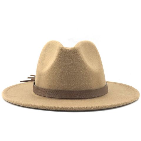 Women's Basic Solid Color Flat Eaves Straw Hat