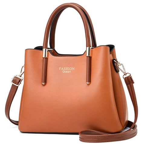 Unisex Large All Seasons Pu Leather Vintage Style Handbag