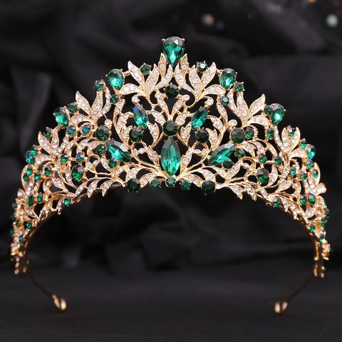 Elegant Shiny Crown Alloy Crystal Rhinestone Crown