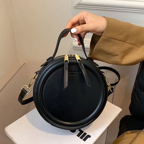 Women's Small Summer Pu Leather Elegant Circle Bag