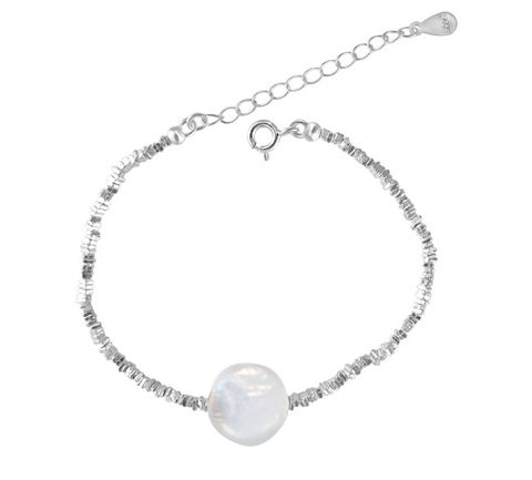 Lady Ball Freshwater Pearl Sterling Silver Plating Bracelets