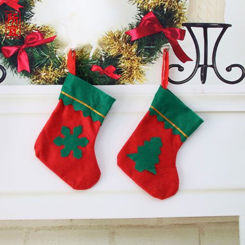 Christmas Classic Style Christmas Socks Cloth Party Hanging Ornaments