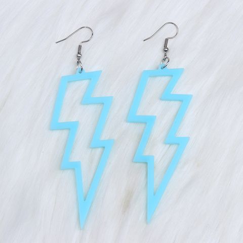 Exaggerated Lightning Arylic Hollow Out Women's Drop Earrings