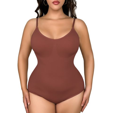 Solid Color Waist Support Gather Shaping Underwear