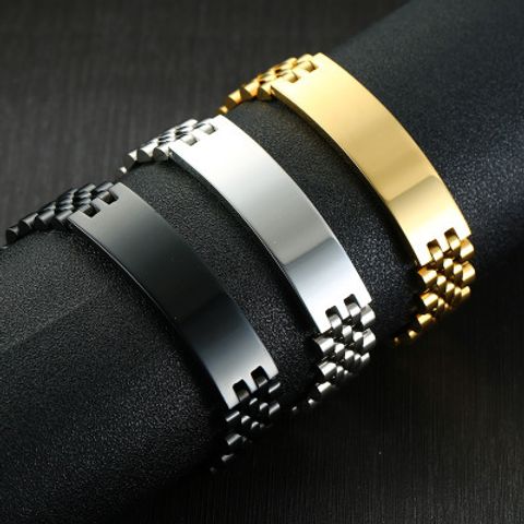 Original Design Solid Color Stainless Steel Men's Bracelets